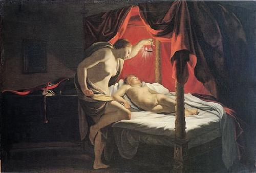 Simon Vouet Psyche et lamour oil painting image